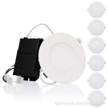 9W Round CCT Dimmable LED Panel Light with Junction Box - 4 inch